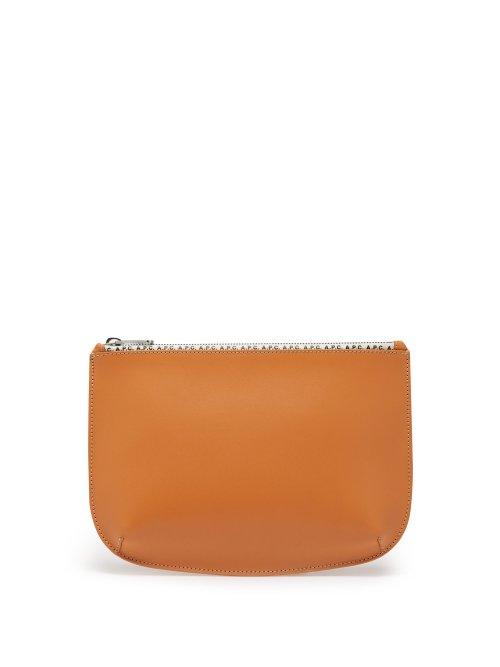 Matchesfashion.com A.p.c. - Sarah Logo Jacquard Leather Pouch - Womens - Camel