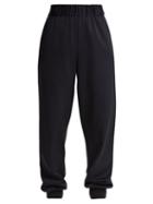 Matchesfashion.com Tibi - Sculpted Elasticated Waist Piqu Trousers - Womens - Navy