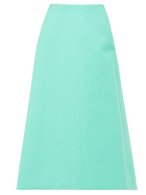 Matchesfashion.com Balenciaga - A-line Faux-leather Skirt - Womens - Green