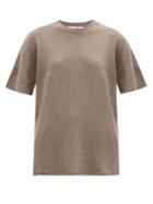 Matchesfashion.com Extreme Cashmere - No. 64 Stretch-cashmere T-shirt - Womens - Mid Brown