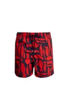 Matchesfashion.com Vilebrequin - Moorea Silex Fishes Print Swim Shorts - Mens - Red Multi