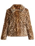 Shrimps Junior Leopard-print Faux-fur Jacket
