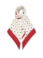 Valentino Garavani - Polka-dot Silk-faille Scarf - Womens - Red Multi