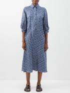 Max Mara - Timoteo Dress - Womens - Blue Print