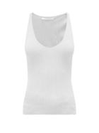 Matchesfashion.com Another Tomorrow - V-neck Rib-knitted Tank Top - Womens - White