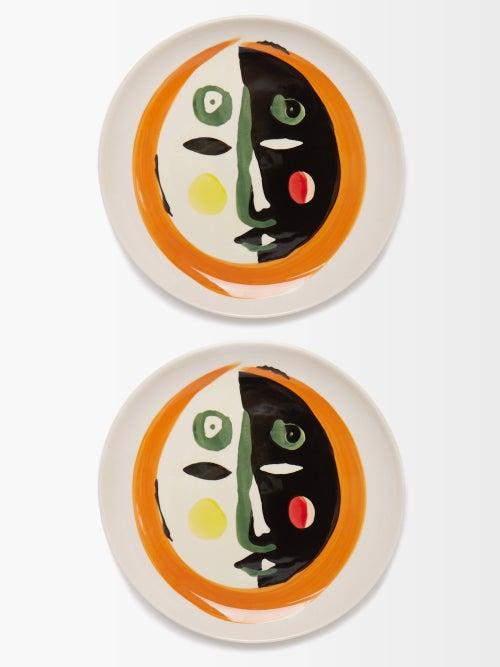 Serax - X Ottolenghi Set Of Two Feast Medium Plates - Ivory Multi
