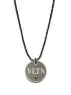 Matchesfashion.com Valentino - Vltn Brass Pendant Necklace - Mens - Black