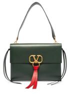 Matchesfashion.com Valentino - V Ring Leather Shoulder Bag - Womens - Dark Green