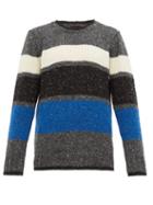 Matchesfashion.com Howlin' - Praise Jah Striped Wool Sweater - Mens - Grey Multi