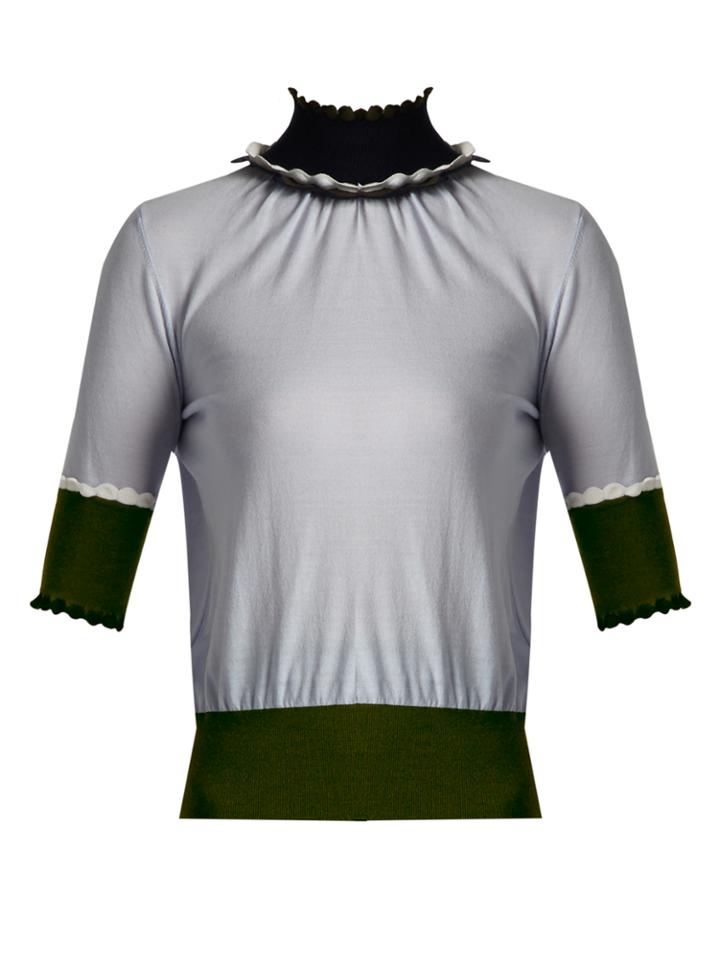 Roksanda Ifield Scallop-edged Roll-neck Wool Sweater