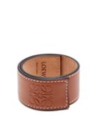 Matchesfashion.com Loewe - Anagram Debossed Leather Snap Cuff - Womens - Tan