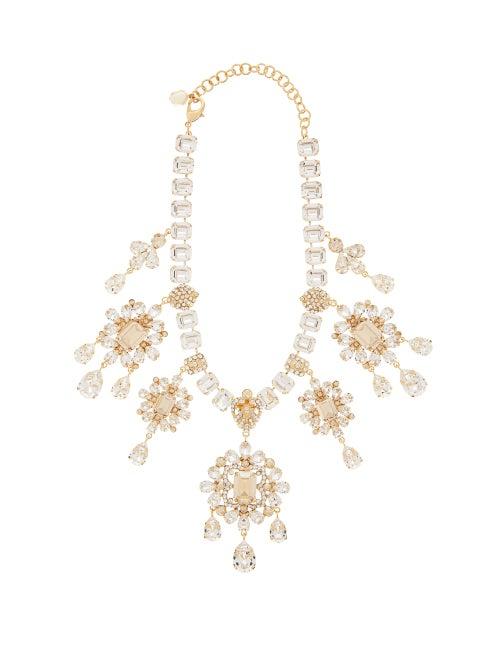 Matchesfashion.com Dolce & Gabbana - Crystal Drop Necklace - Womens - Gold