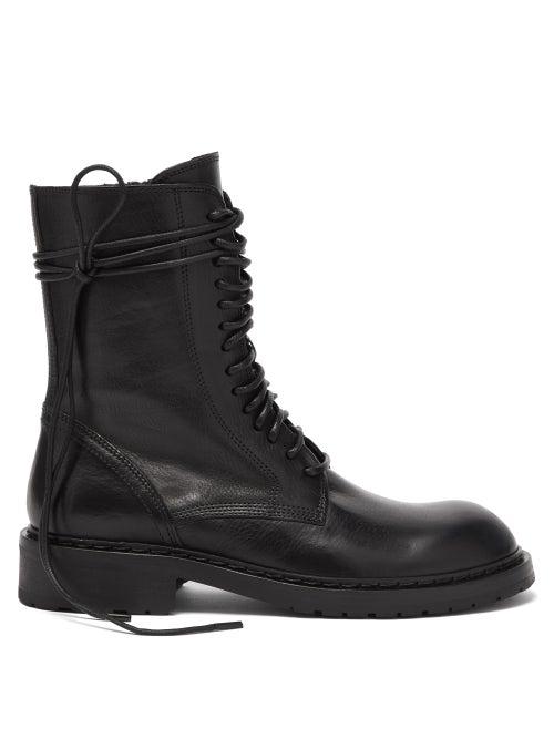 Matchesfashion.com Ann Demeulemeester - Lace-up Leather Boots - Womens - Black