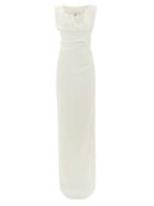 Matchesfashion.com Vivienne Westwood - Ginnie Draped Off-the-shoulder Satin Dress - Womens - White