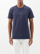 Marni - Logo-print Cotton-jersey T-shirt - Mens - Navy