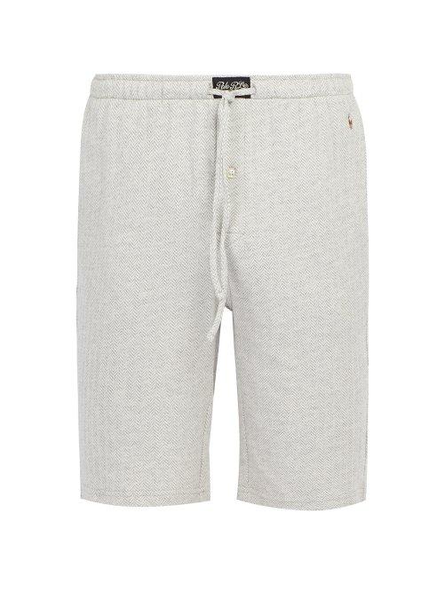 Matchesfashion.com Polo Ralph Lauren - Logo Embroidered Twill Pyjama Shorts - Mens - Grey