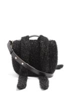 Matchesfashion.com Simone Rocha - Lurex And Leather Cross Body Bag - Womens - Black