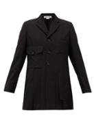 Matchesfashion.com Comme Des Garons Comme Des Garons - Single-breasted Pleated-wool Jacket - Womens - Black