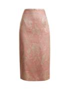 Rochas Floral-brocade Silk-blend Skirt
