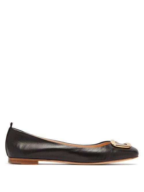 Matchesfashion.com Rupert Sanderson - Vedette Leather Flats - Womens - Black