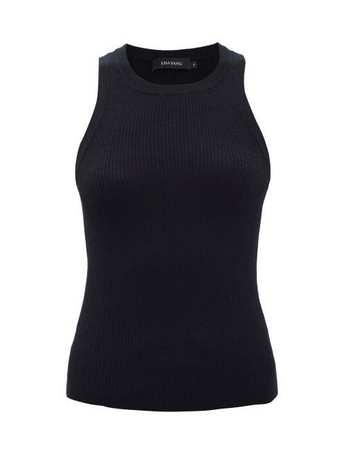 Lisa Yang - Addison Ribbed-cashmere Tank Top - Womens - Black
