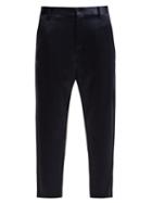 Matchesfashion.com Nili Lotan - Paris Mid Rise Silk Satin Trousers - Womens - Navy