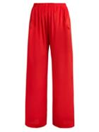 Matchesfashion.com Worme - The Standard Silk Trousers - Womens - Red