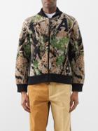 Aries - Camo-jacquard Knitted Bomber Jacket - Mens - Camo