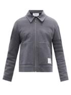 Mens Rtw Thom Browne - Four-bar Double-faced Cotton-twill Jacket - Mens - Grey