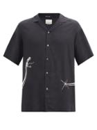 Matchesfashion.com Ksubi - Snake-print Twill Shirt - Mens - Black