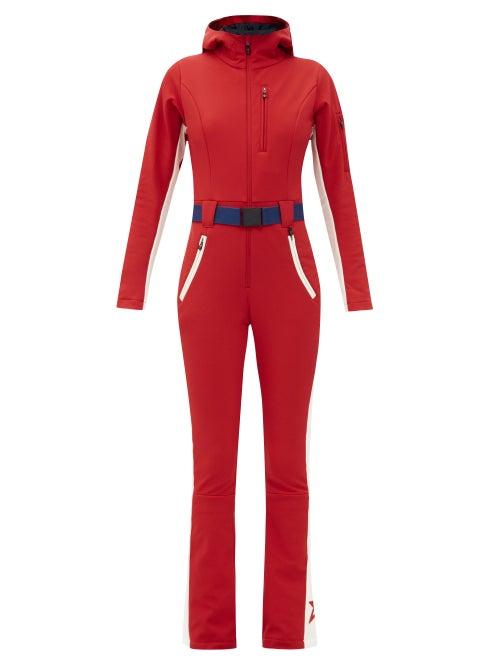 Matchesfashion.com Perfect Moment - Gt Side-stripe Soft-shell Ski Suit - Womens - Red