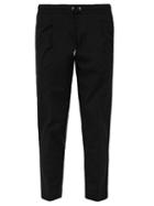 Matchesfashion.com Moncler - Drawstring Waist Cotton Poplin Trousers - Mens - Black