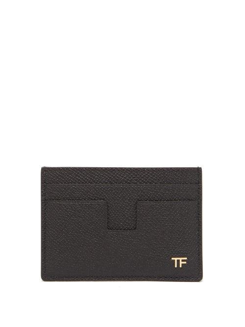Tom Ford - Money-clip Leather Cardholder - Mens - Black