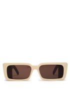 Matchesfashion.com Gucci - Rectangular Acetate Sunglasses - Womens - Ivory Multi