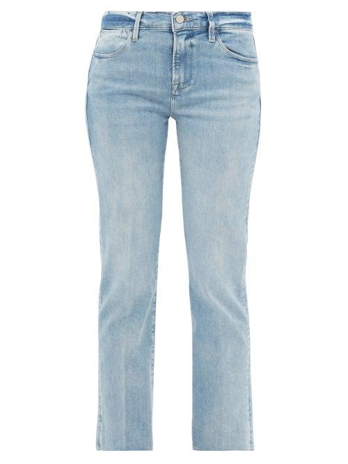 Frame - Le High Straight Raw-cut Jeans - Womens - Light Denim