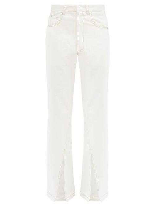Matchesfashion.com Bianca Saunders - Slit-cuff Straight-leg Jeans - Mens - White