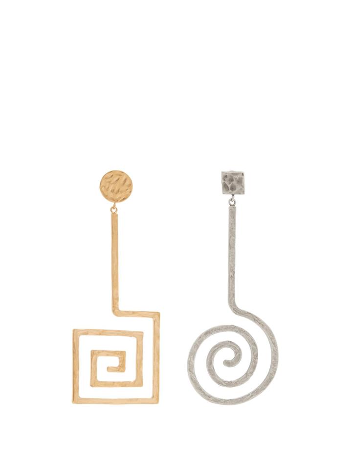Jacquemus Asymmetric Spiral Earrings