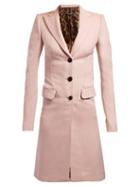 Matchesfashion.com Dolce & Gabbana - Single Breasted Wool Coat - Womens - Pink