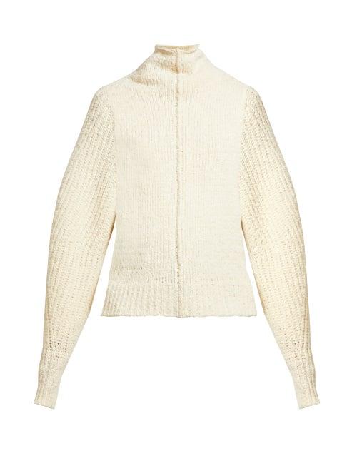 Matchesfashion.com Isabel Marant - Harriet Knitted Roll Neck Cashmere Sweater - Womens - Ivory