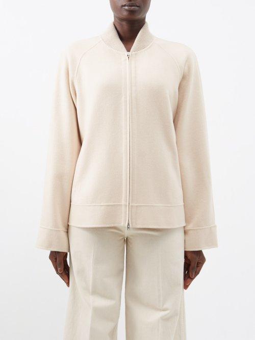 Joseph - Beaumont Double-faced Wool-blend Bomber Jacket - Womens - Beige