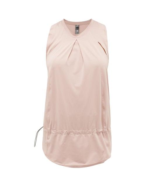 Matchesfashion.com Adidas By Stella Mccartney - Inverted-pleat Cut-out Performance Top - Womens - Light Pink