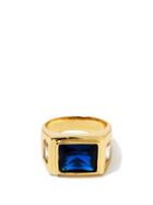 Matchesfashion.com Timeless Pearly - Crystal & 24kt Gold-plated Ring - Womens - Green Gold