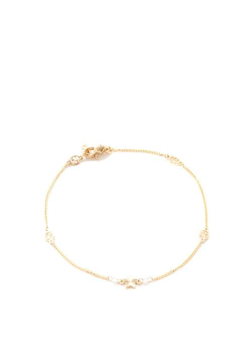 Gucci - Gg Star Diamond & 18kt Gold Bracelet - Womens - Yellow Gold