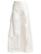 Duro Olowu High-rise Wide-leg Silk-taffeta Trousers