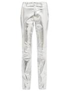 Matchesfashion.com Marine Serre - Metallic Upcycled Denim Jeans - Womens - Silver