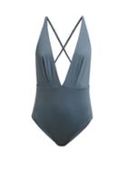 Matchesfashion.com Skin - The Marina Tie Back Swimsuit - Womens - Grey
