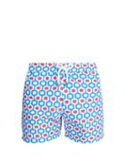 Matchesfashion.com Frescobol Carioca - Sports Ipanema Print Swim Shorts - Mens - Blue Multi