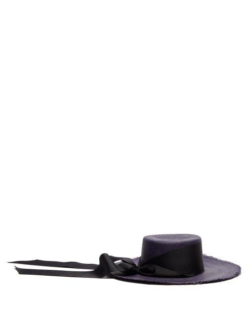 Matchesfashion.com Sensi Studio - Cordovez Straw Hat - Womens - Navy