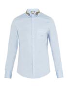 Gucci Embroidered-collar Cotton-poplin Shirt