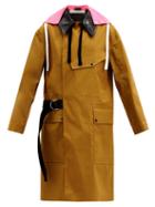 Matchesfashion.com La Fetiche - Ryder Reversible Hooded Gabardine Raincoat - Womens - Khaki Multi